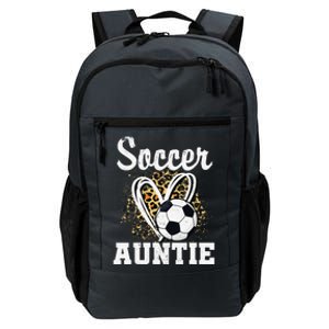 Soccer Auntie Leopard Heart Daily Commute Backpack