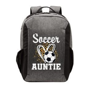 Soccer Auntie Leopard Heart Vector Backpack