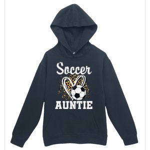 Soccer Auntie Leopard Heart Urban Pullover Hoodie