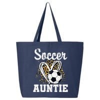 Soccer Auntie Leopard Heart 25L Jumbo Tote