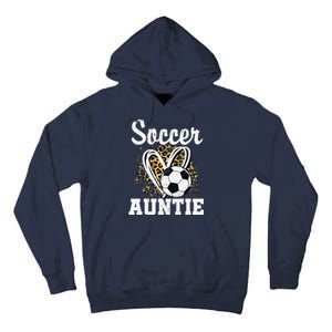 Soccer Auntie Leopard Heart Tall Hoodie