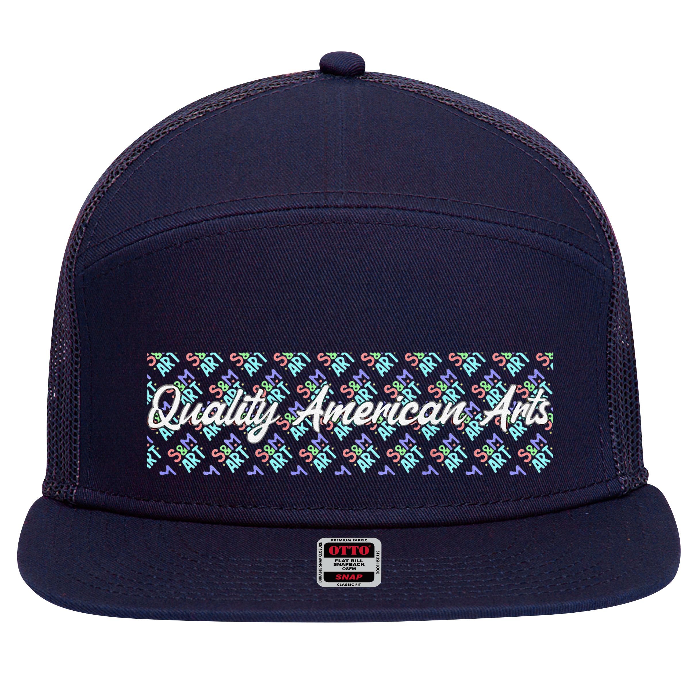 S&M Art Logo 7 Panel Mesh Trucker Snapback Hat