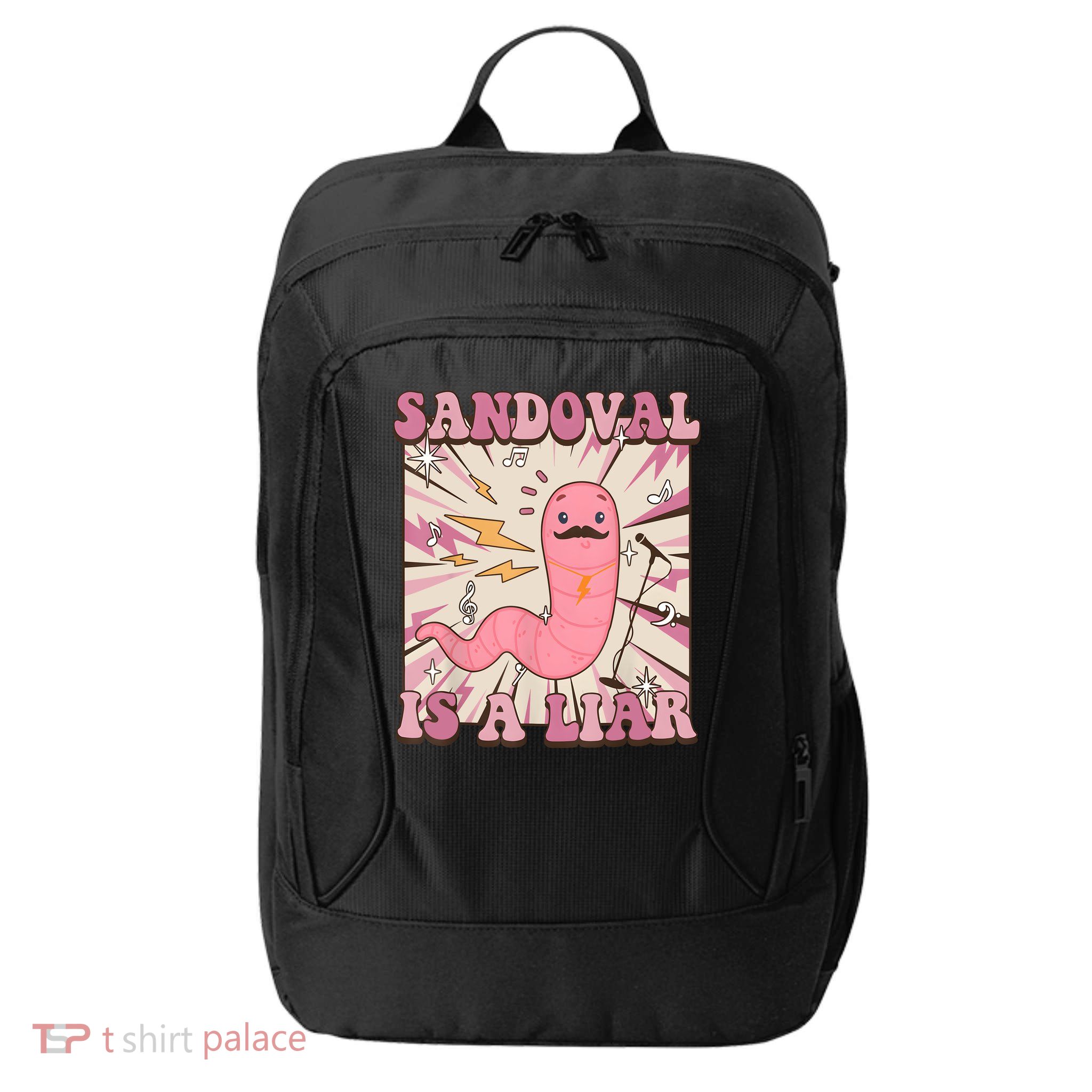 Sandovals A Liar Worm With A Mustache City Backpack