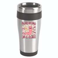 Sandovals A Liar Worm With A Mustache 16oz Travel Tumbler