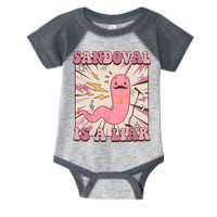 Sandovals A Liar Worm With A Mustache Infant Baby Jersey Bodysuit