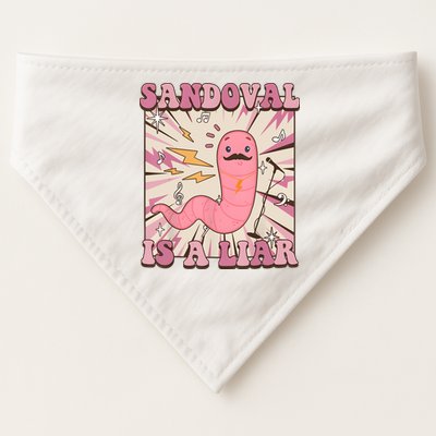 Sandovals A Liar Worm With A Mustache USA-Made Doggie Bandana