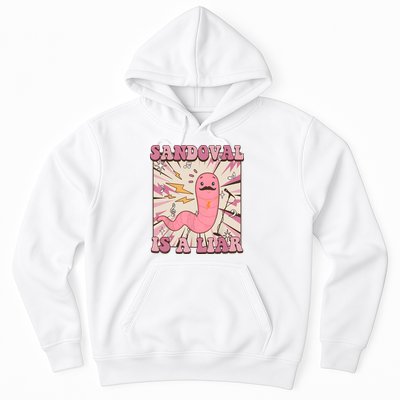 Sandovals A Liar Worm With A Mustache Hoodie