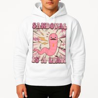 Sandovals A Liar Worm With A Mustache Hoodie