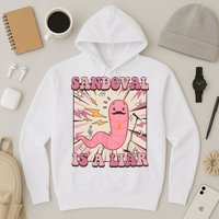Sandovals A Liar Worm With A Mustache Hoodie