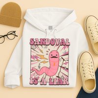 Sandovals A Liar Worm With A Mustache Hoodie