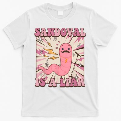 Sandovals A Liar Worm With A Mustache T-Shirt