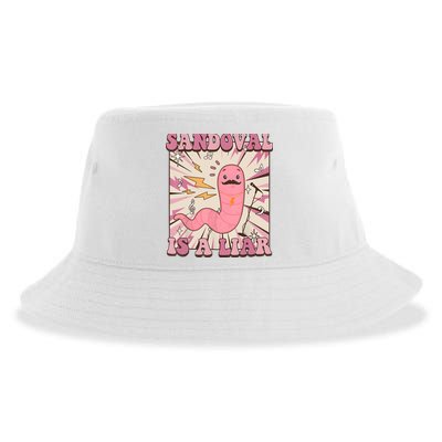 Sandovals A Liar Worm With A Mustache Sustainable Bucket Hat