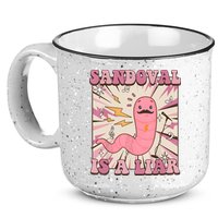 Sandovals A Liar Worm With A Mustache 15oz Campfire Ceramic Mug