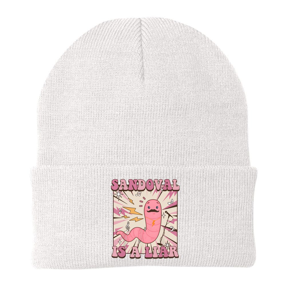 Sandovals A Liar Worm With A Mustache Beanie