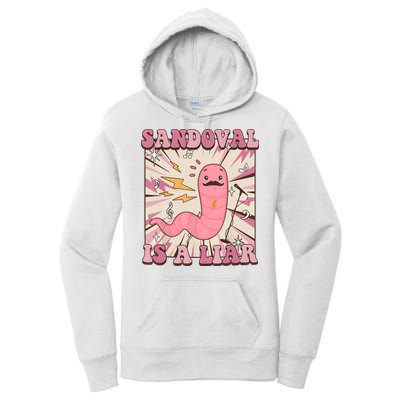 Sandovals A Liar Worm With A Mustache Women's Pullover Hoodie