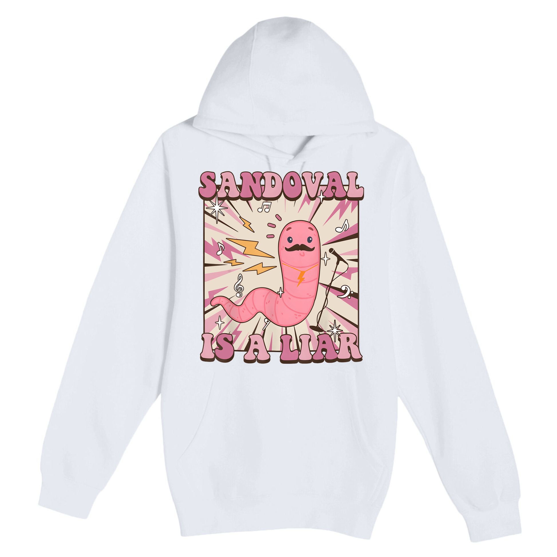 Sandovals A Liar Worm With A Mustache Premium Pullover Hoodie