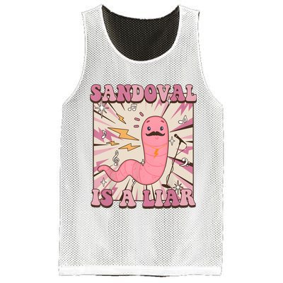Sandovals A Liar Worm With A Mustache Mesh Reversible Basketball Jersey Tank
