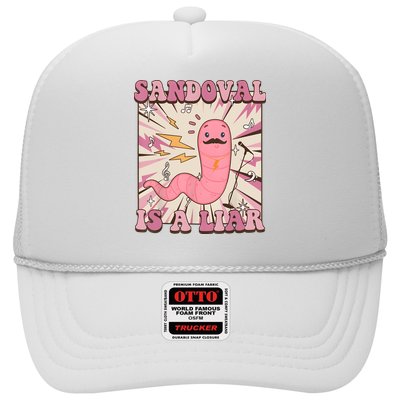 Sandovals A Liar Worm With A Mustache Trucker Hat