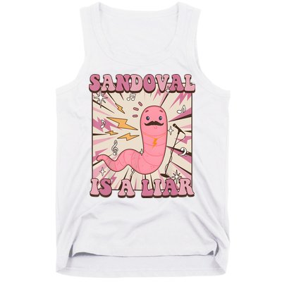 Sandovals A Liar Worm With A Mustache Tank Top