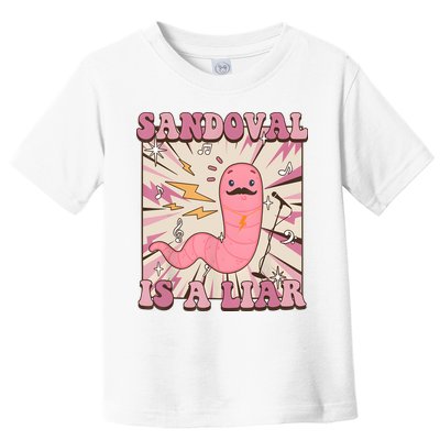 Sandovals A Liar Worm With A Mustache Toddler T-Shirt