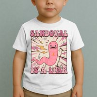 Sandovals A Liar Worm With A Mustache Toddler T-Shirt