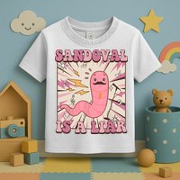 Sandovals A Liar Worm With A Mustache Toddler T-Shirt