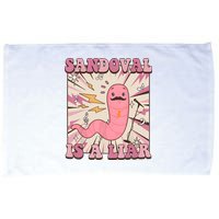 Sandovals A Liar Worm With A Mustache Microfiber Hand Towel