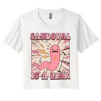 Sandovals A Liar Worm With A Mustache Crop Top