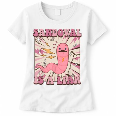 Sandovals A Liar Worm With A Mustache Womens T-Shirt