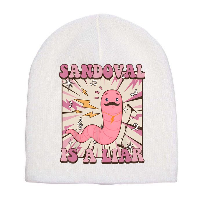 Sandovals A Liar Worm With A Mustache Short Acrylic Beanie