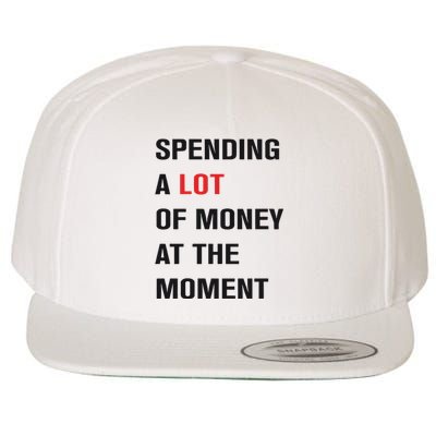 Spending A Lot Of Money At The Moment Wool Snapback Cap