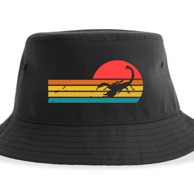 Scorpion Animal Lover 80s Retro Scorpion Gift Sustainable Bucket Hat