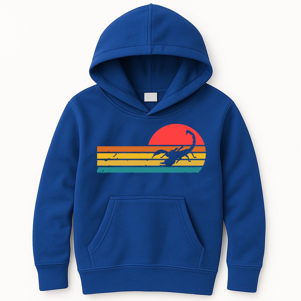 Scorpion Animal Lover 80s Retro Scorpion Gift Kids Hoodie