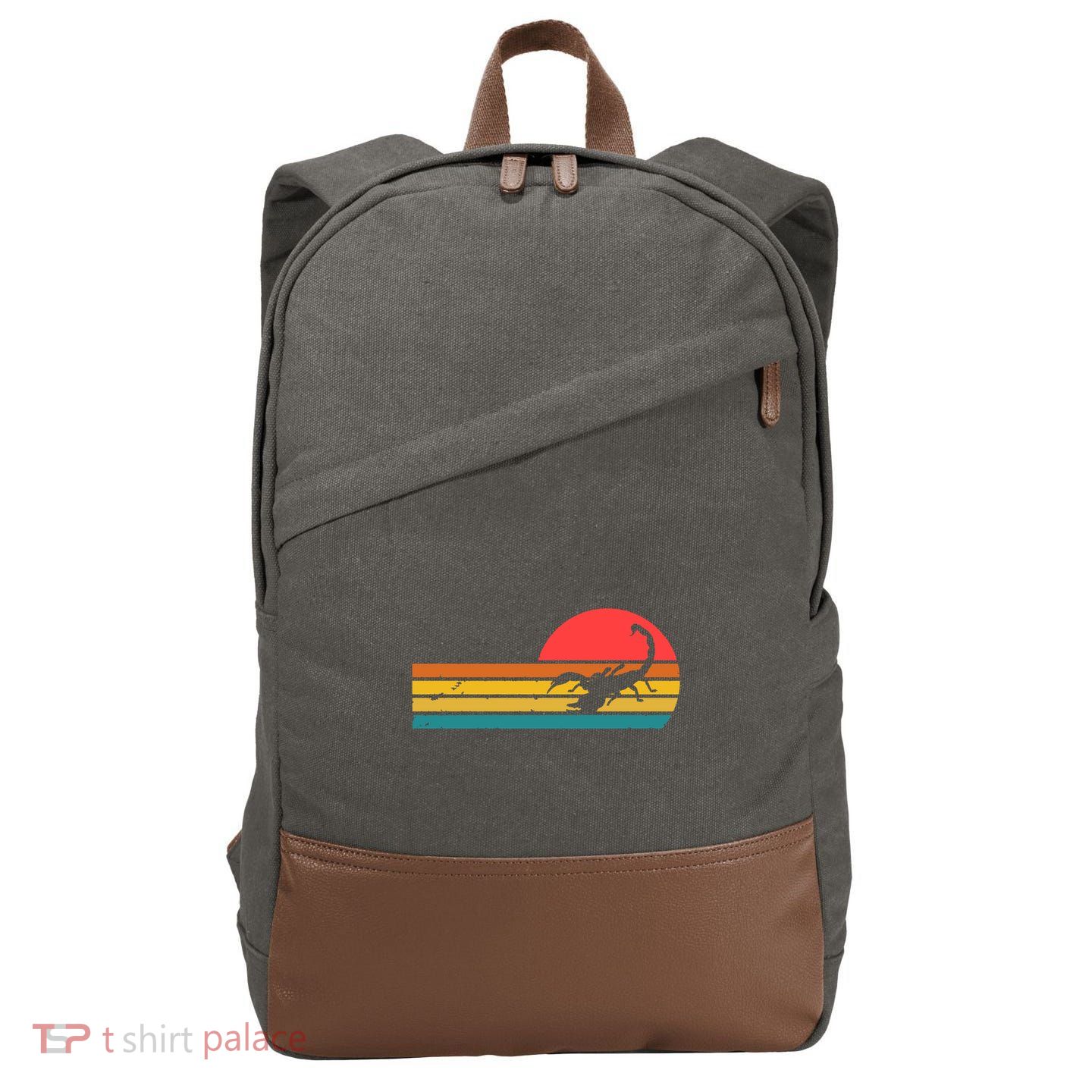 Scorpion Animal Lover 80s Retro Scorpion Gift Cotton Canvas Backpack