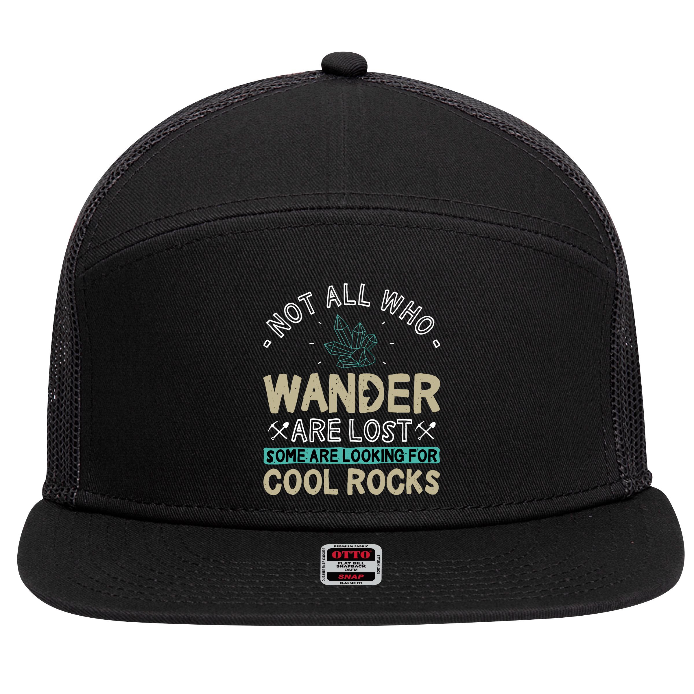 Some Are Looking For Cool Rocks Geologist Geode Hunter 7 Panel Mesh Trucker Snapback Hat