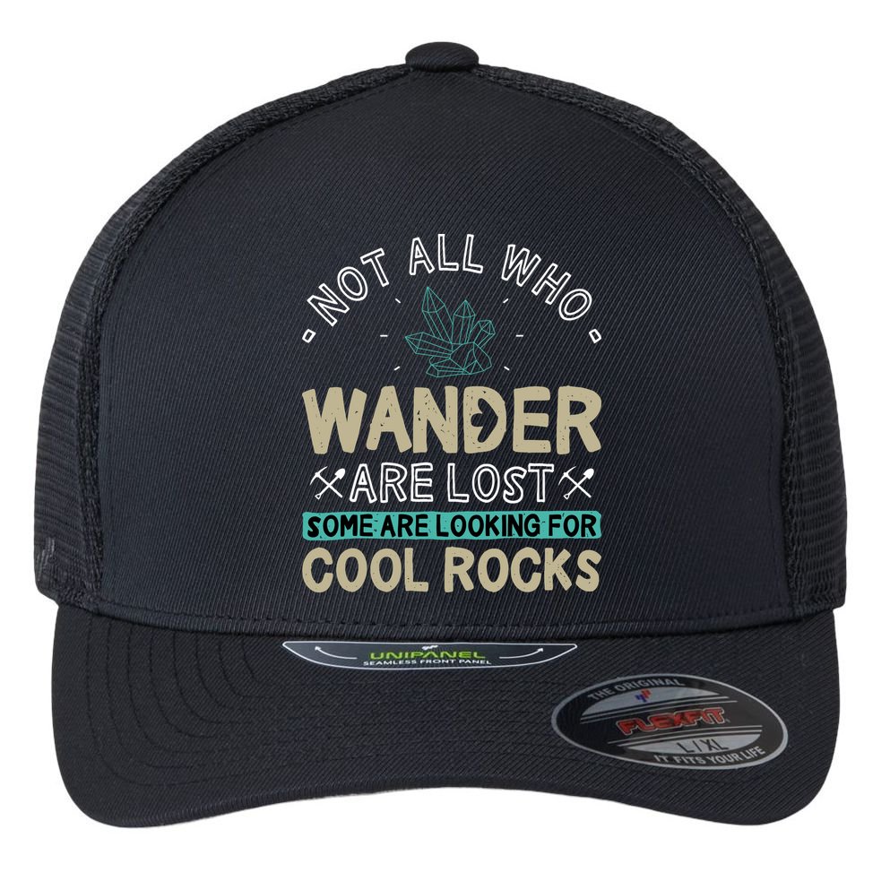 Some Are Looking For Cool Rocks Geologist Geode Hunter Flexfit Unipanel Trucker Cap