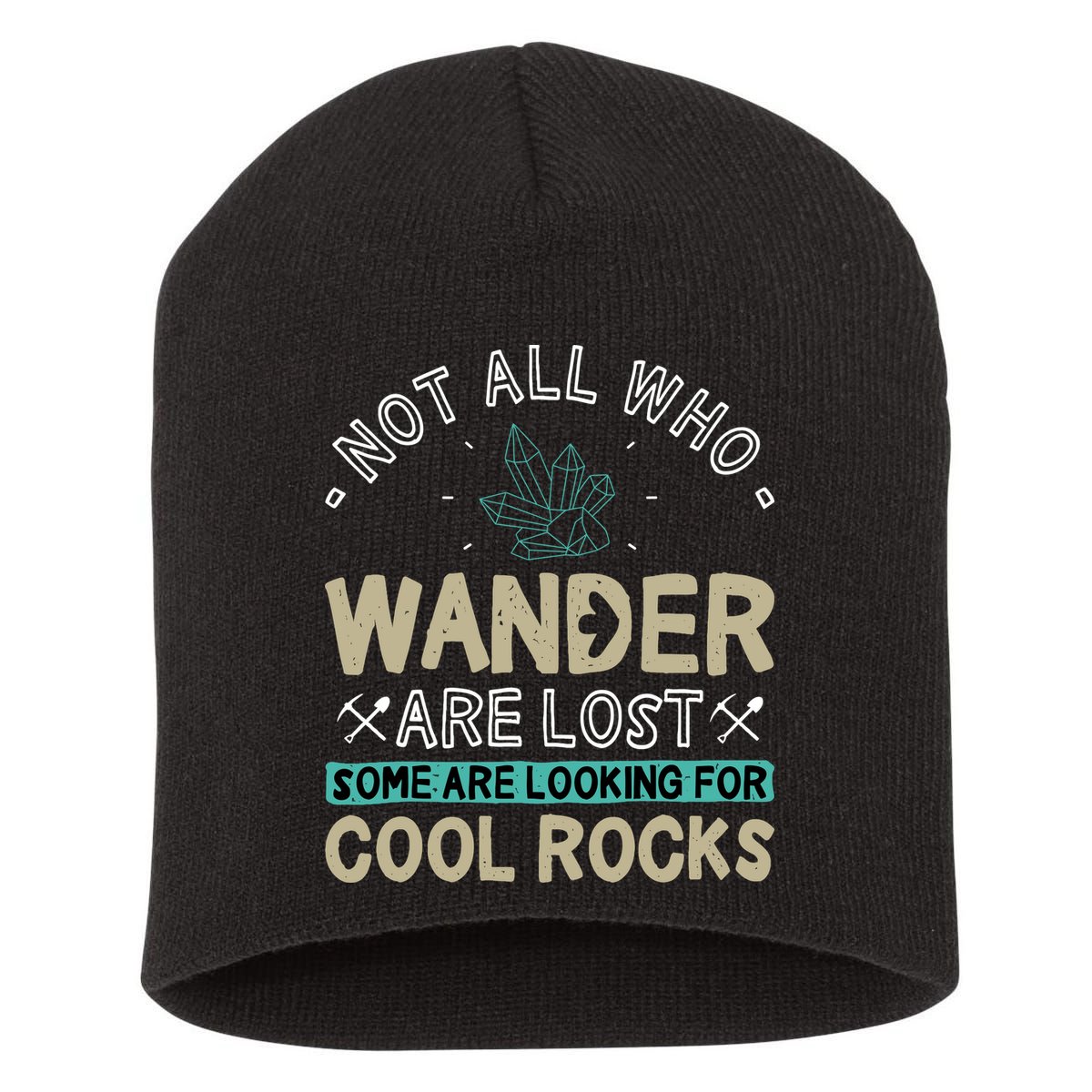 Some Are Looking For Cool Rocks Geologist Geode Hunter Short Acrylic Beanie