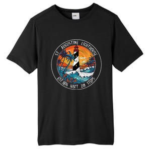 St. Augustine Lighthouse Florida Retro Sunset Palm Trees Tall Fusion ChromaSoft Performance T-Shirt