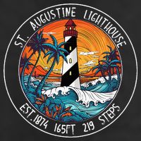 St. Augustine Lighthouse Florida Retro Sunset Palm Trees 15oz Campfire Ceramic Mug