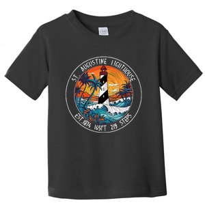 St. Augustine Lighthouse Florida Retro Sunset Palm Trees Toddler T-Shirt