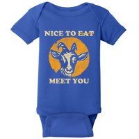 Support Animal Liberation Rights Vegan Distressed Goat Art Cool Gift Baby Bodysuit