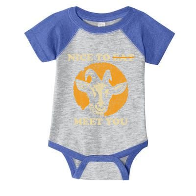 Support Animal Liberation Rights Vegan Distressed Goat Art Cool Gift Infant Baby Jersey Bodysuit