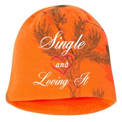 Single And Loving It Valentines Day Singles Awareness Gift Kati - Camo Knit Beanie