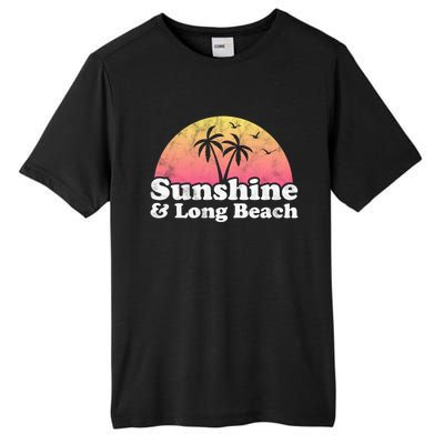 Sunshine And Long Beach Ca California Meaningful Gift Tall Fusion ChromaSoft Performance T-Shirt