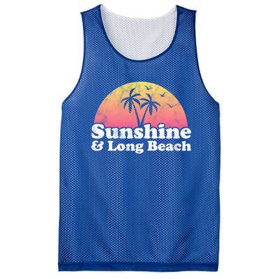 Sunshine And Long Beach Ca California Meaningful Gift Mesh Reversible Basketball Jersey Tank