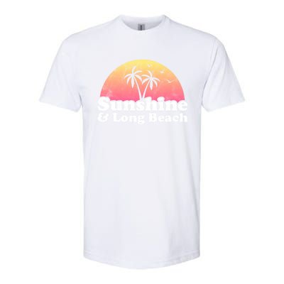 Sunshine And Long Beach Ca California Meaningful Gift Softstyle CVC T-Shirt