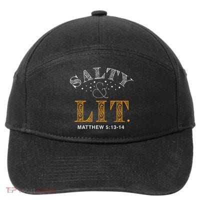 Salty And Lit Christian Bible Verse Religious 7-Panel Snapback Hat