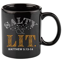 Salty And Lit Christian Bible Verse Religious 11oz C Handle Ceramic Mug