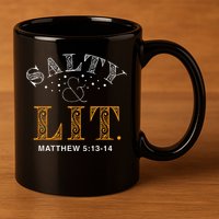Salty And Lit Christian Bible Verse Religious 11oz C Handle Ceramic Mug