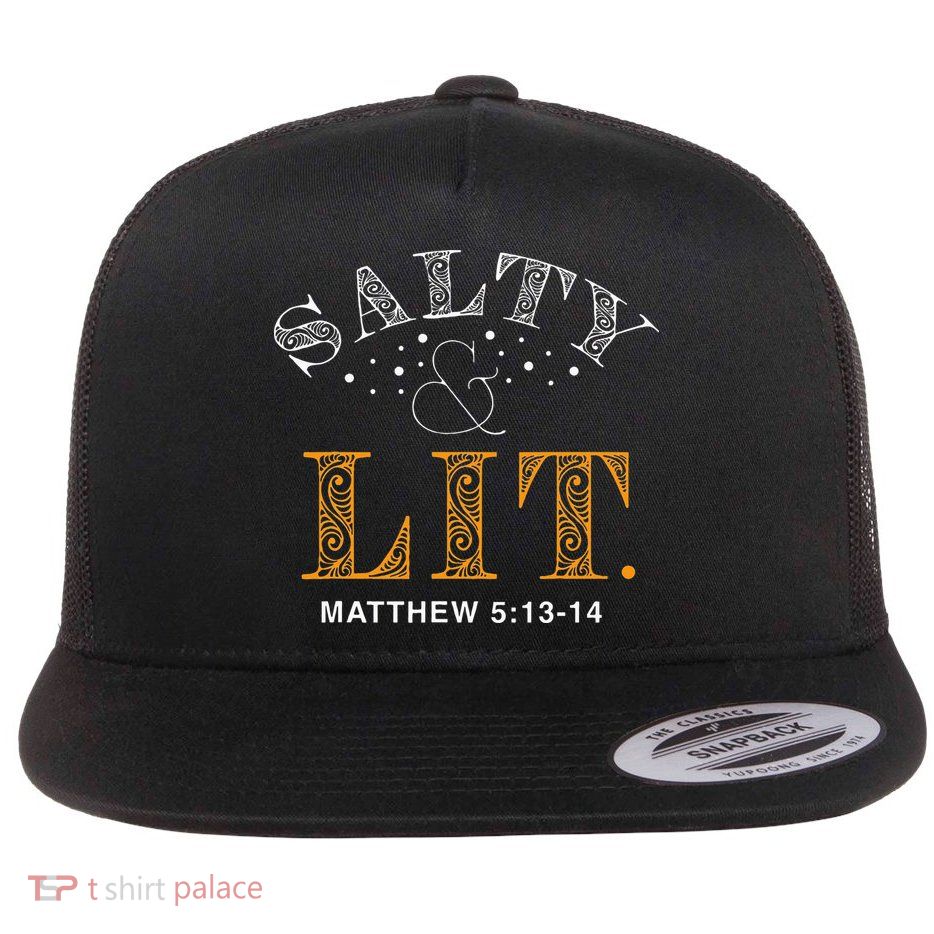 Salty And Lit Christian Bible Verse Religious Flatbill Hat